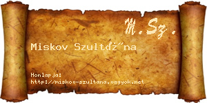 Miskov Szultána névjegykártya